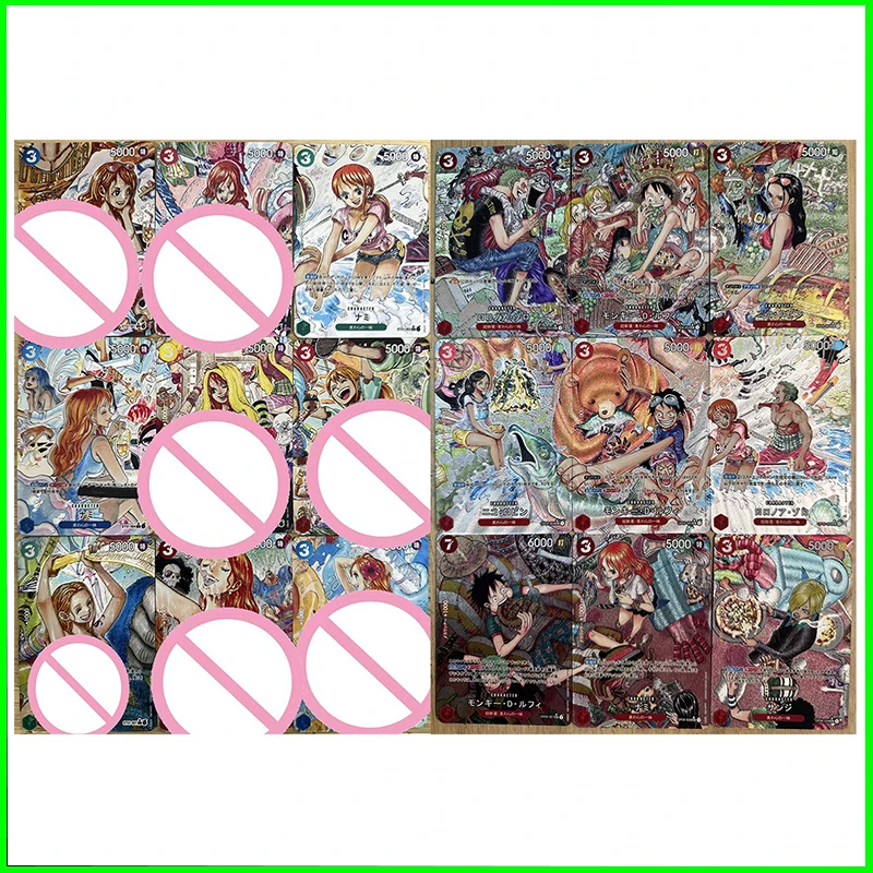 

Collectible Cards Boys Games Toys Board Games Birthday Gifts DIY Anime One Piece Rem Miku Nami Boa Premium Sparkle Cards 46PC