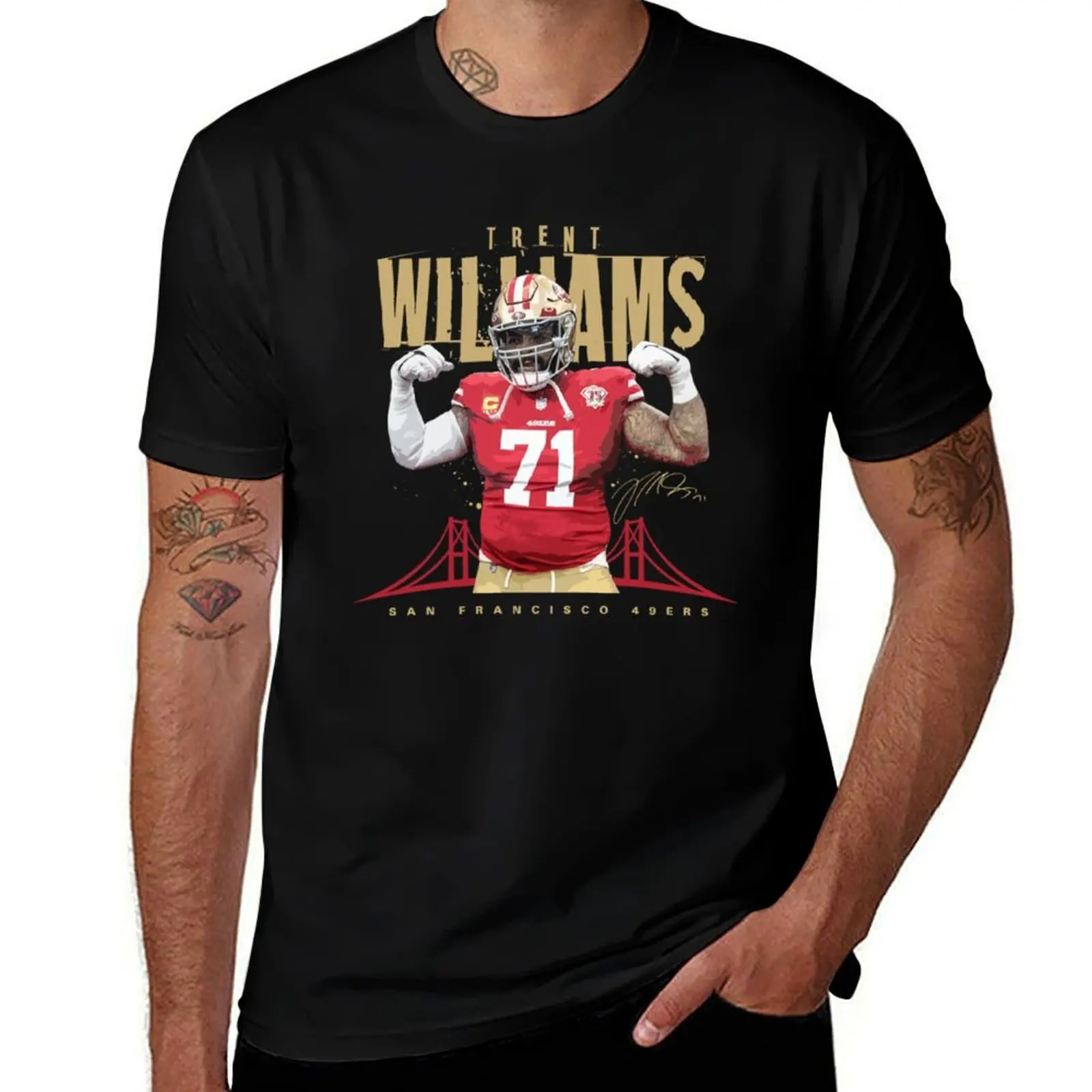 Trent Williams T-Shirt Trendy Pattern T-Shirt for Men