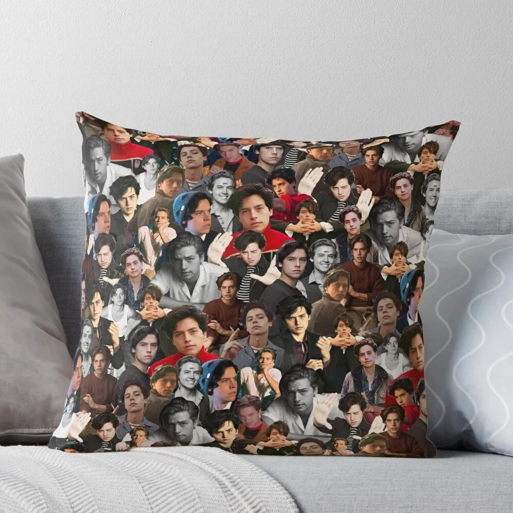 Cole Sprouse Collage Throw Pillow Christmas Pillows Christmas Cushion For Home Pillow Cases Decorative