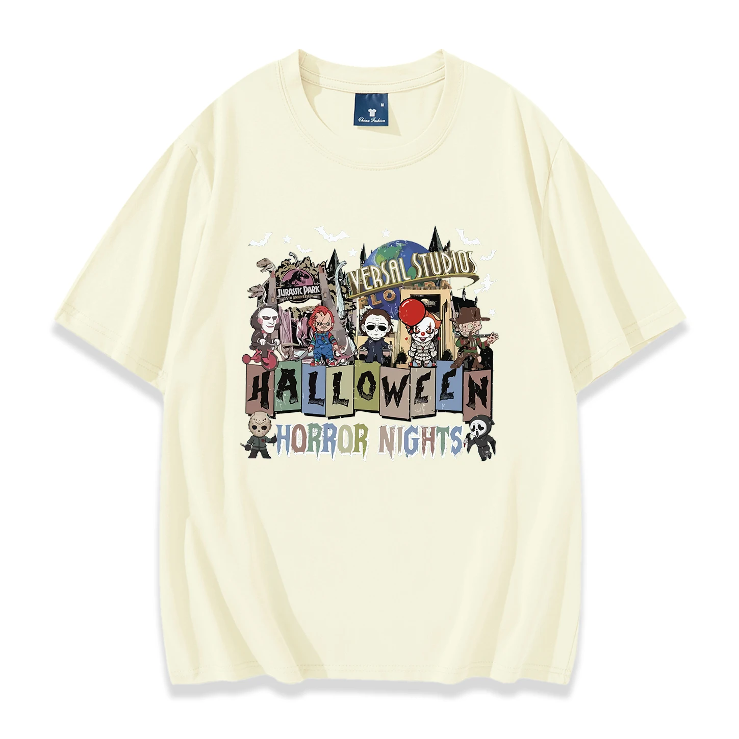 قميص شخصيات فيلم الرعب قميص حفلة الهالوين قميص موسم مخيف للنساء والرجال بأكمام قصيرة ملابس الشارع الشهير الهيب هوب