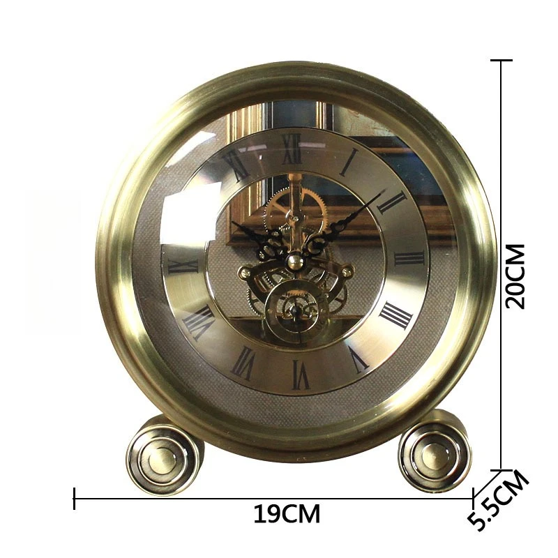 DSA household retro desk clock mechanical clock ornament metal desktop large desk clock manufacturer wholesale