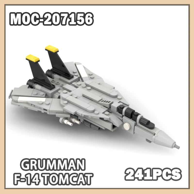 

MOC-207156 Military War Series Grumman F-14 Tomcat Building Block Model Brick Miniature DIY Beginner Creative Partice Gift241PCS