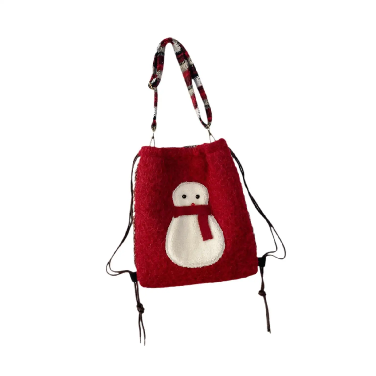 Christmas Shoulder Bags with Adjustable Shoulder Strap Rucksack Snowman Backpack for Party Backpacking Travel Summer Outdoor