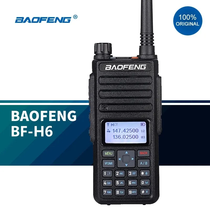 Baofeng Official Store  BF-H6 Walkie Talkie Long Range Ham Radios Transmitter High Capacity Dual Band Two Way CB Radio