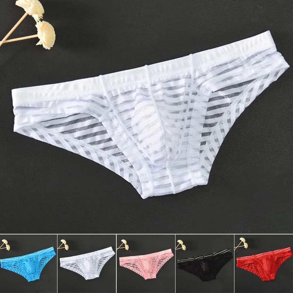 ملابس داخلية شبكية للرجال سراويل داخلية رفيعة منخفضة الخصر ملابس داخلية مثيرة قابلة للتنفس ملابس داخلية شفافة #6