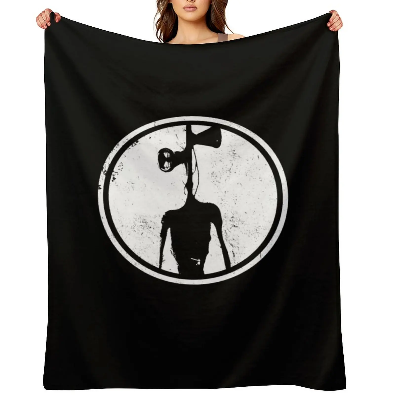 Sirenhead Siren Head Horror Creepypasta Throw Blanket Warm Flannel Fabric Luxury Designer funny gift Blankets