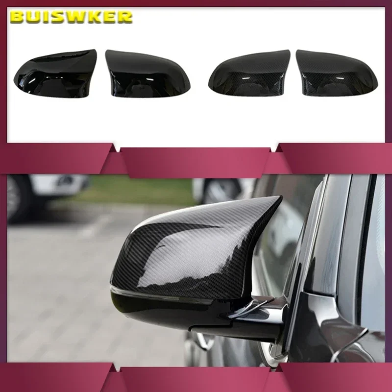 

Rearview Mirror Cover Cap Carbon Fiber Look Black for BMW F25 X3 F26 X4 F15 X5 F16 X6 2014-2018