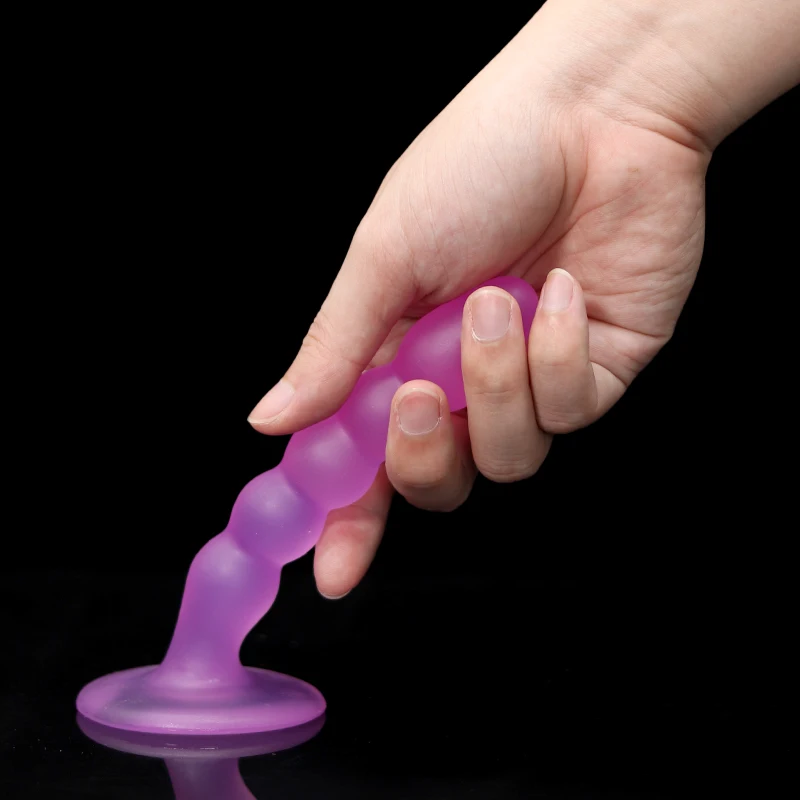 Anal Plug G-Spot Masturbation Penis Crystal Jelly Dildo Vaginal Stimulator with Sucker Sexy Toys for Women Men Prostate Massager