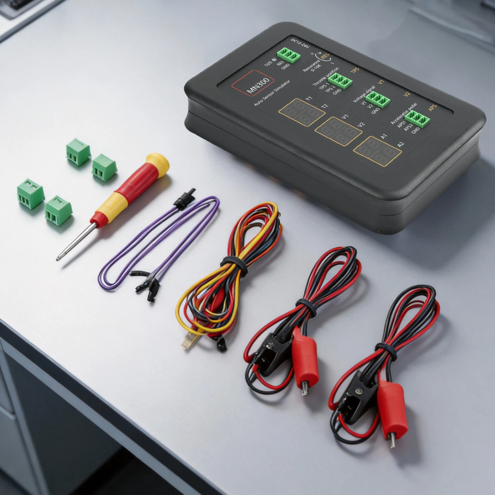 Automotive Testing Scenario 156.5*107*29mm MN300 Car Sensor Simulator Signal Generator Throttle Position Sensor