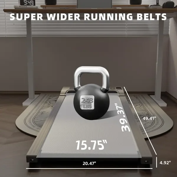 جهاز مشي تحت المكتب مع مائل، وسادة مشي محمولة 1.0 حصان، سعة 242 رطل، شاشة LED، 1.0-6.0 كم/ساعة #5