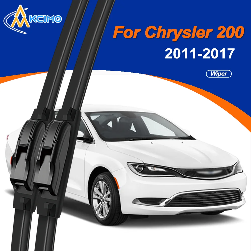 

Universal Silicone Car Wiper Blades For Chrysler 200 2011-2017- All-Weather Quiet Windshield Wipers, Quick Release Clip(2 Pack)