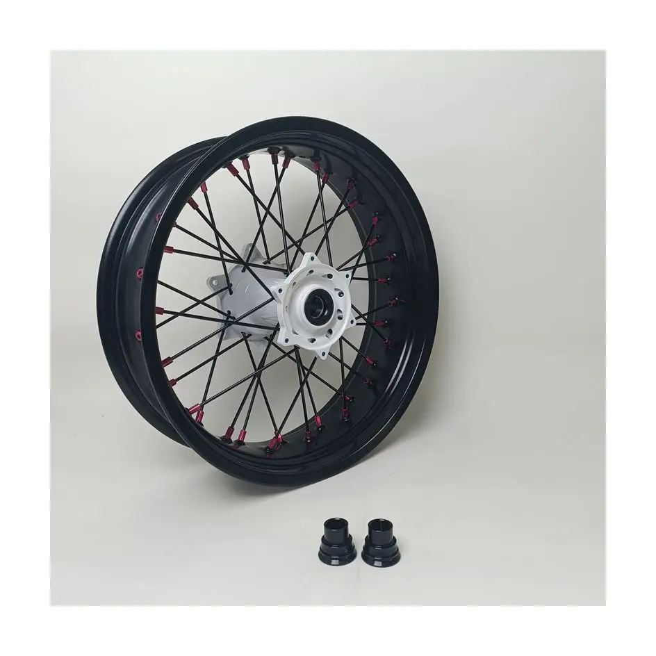 Supermotard Wheels High Quality Wheel 17*3.0/3.5/4.25/4.5/5.0 Wheels Set With White Hub Fit Tx/fx 125-450 Rr125/250/350/450