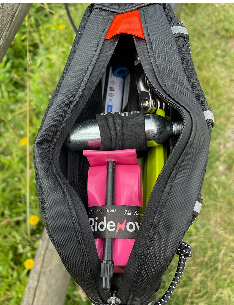 ROCKBROS Fahrradtasche, wasserdicht, reflektierend, vorne oben, Rahmenschlauchtasche, ultraleichte Fahrradtasche, Fahrradtasche, Touring-Reitausrüstung – Detail 4