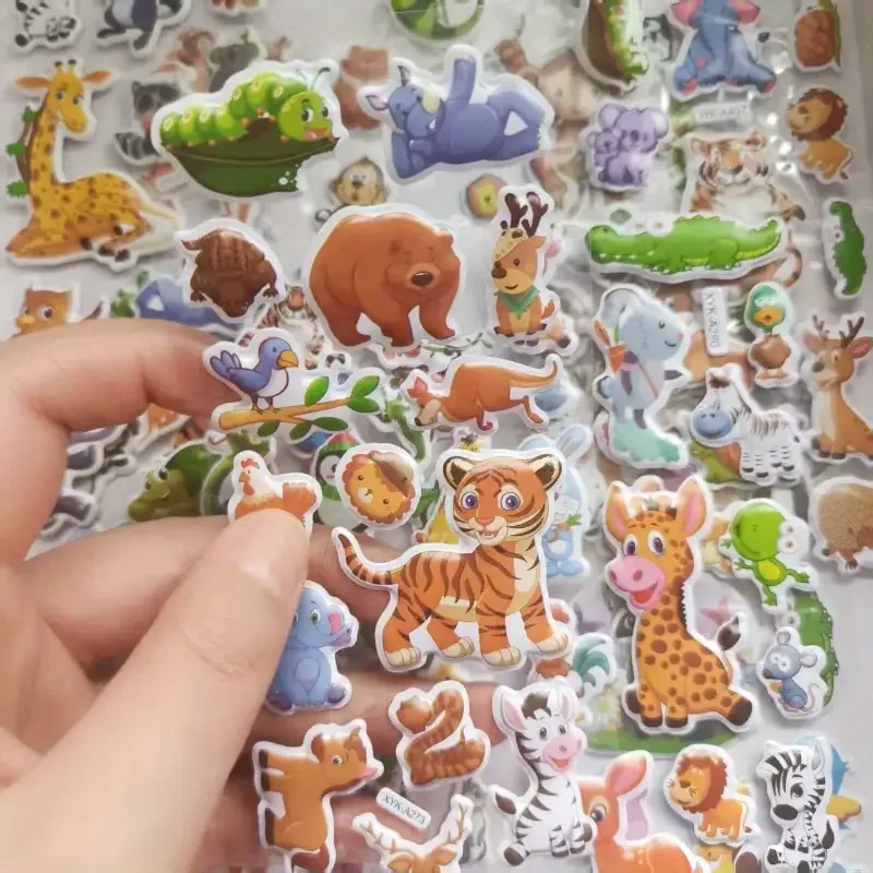 Niedliche Cartoon-Tier-3D-Blasen-Aufkleber für Scrapbooking, Tagebuch-Dekoration, DIY, verschiedene Anwendungen, Geburtstagsgeschenk-Aufkleber – Detail 3