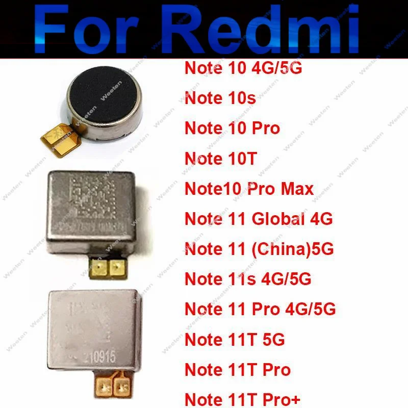 Motor Vibrator Vibration Module For Xiaomi Redmi Note 10 10S 10T 10Pro Max 11 11s 11Pro 11T 11T Pro Plus Flex Cable Repair Parts