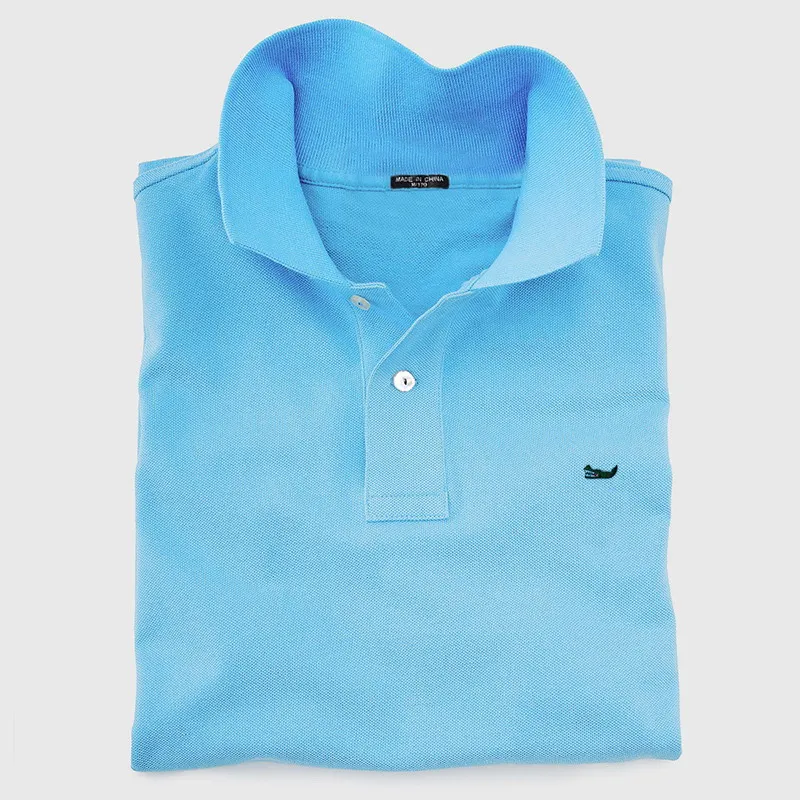High Quality 100% Cotton Summer Mens Polo Shirts With Short Sleeve Lapel Casual Tops Fashions Male T-shirt Plus Size XS-5XL 811