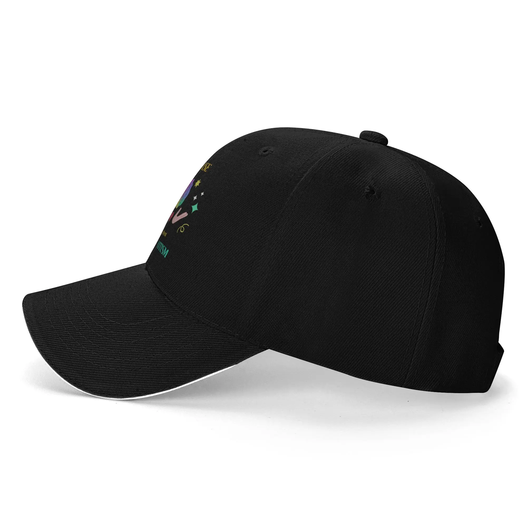 Please Be Patient I Have Autism Sandwich Hats Adult ,Outdoor Autism Hats Golf Hats Adjustable Polyester Baseball Cap Spring