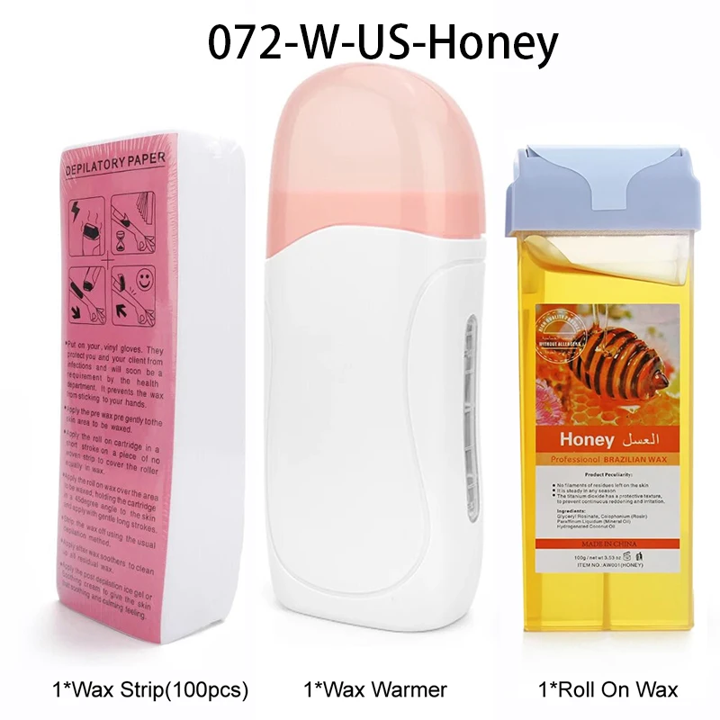 Unisex Roll on Ontharingswas Crème Ontharing Roller Wax Heater Waxen Hot Cartridge Warmer Apparatuur Tool Waxen Kit - afbeelding 1