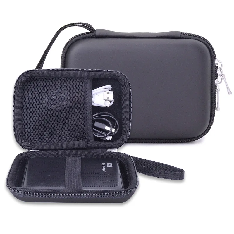 JHYZAURTEK External Hard Drive Disk Portable Zipper Case Bag Pouch Protector For 2.5" WD Seagate ADATA HDD Hard Disk Drive