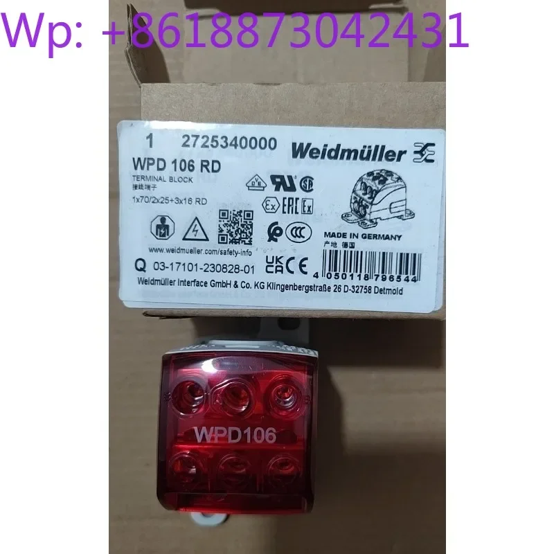 Nuevo Terminal Original Weidmüller WPD 106 1X70/2X25 + 3X16 RD 2725340000