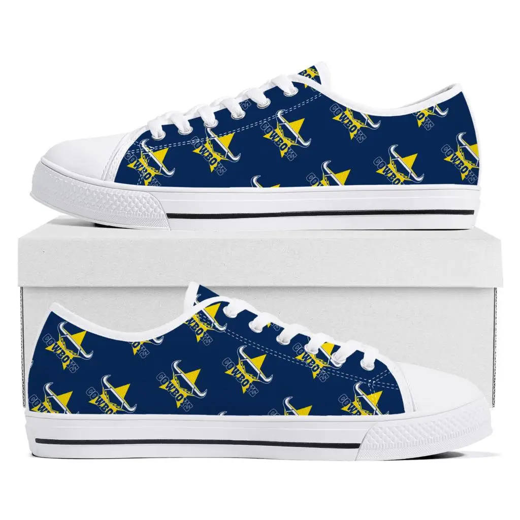 North Queensland Cowboys Australian Rugby Low Top Sneakers Mens Womens Teenager Canvas High Quality Sneaker Casual Custom DIY