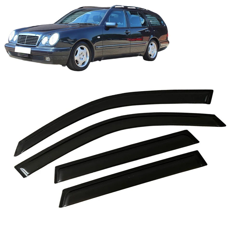 

Оконный козырек для MERCEDES-BENZ E-CLASS W210 WAGON 1998, 1999, 2000, 2001, 2002, 2003, ветровые дефлекторы, защита от дождя, дверной козырек, вентиляционное отверстие