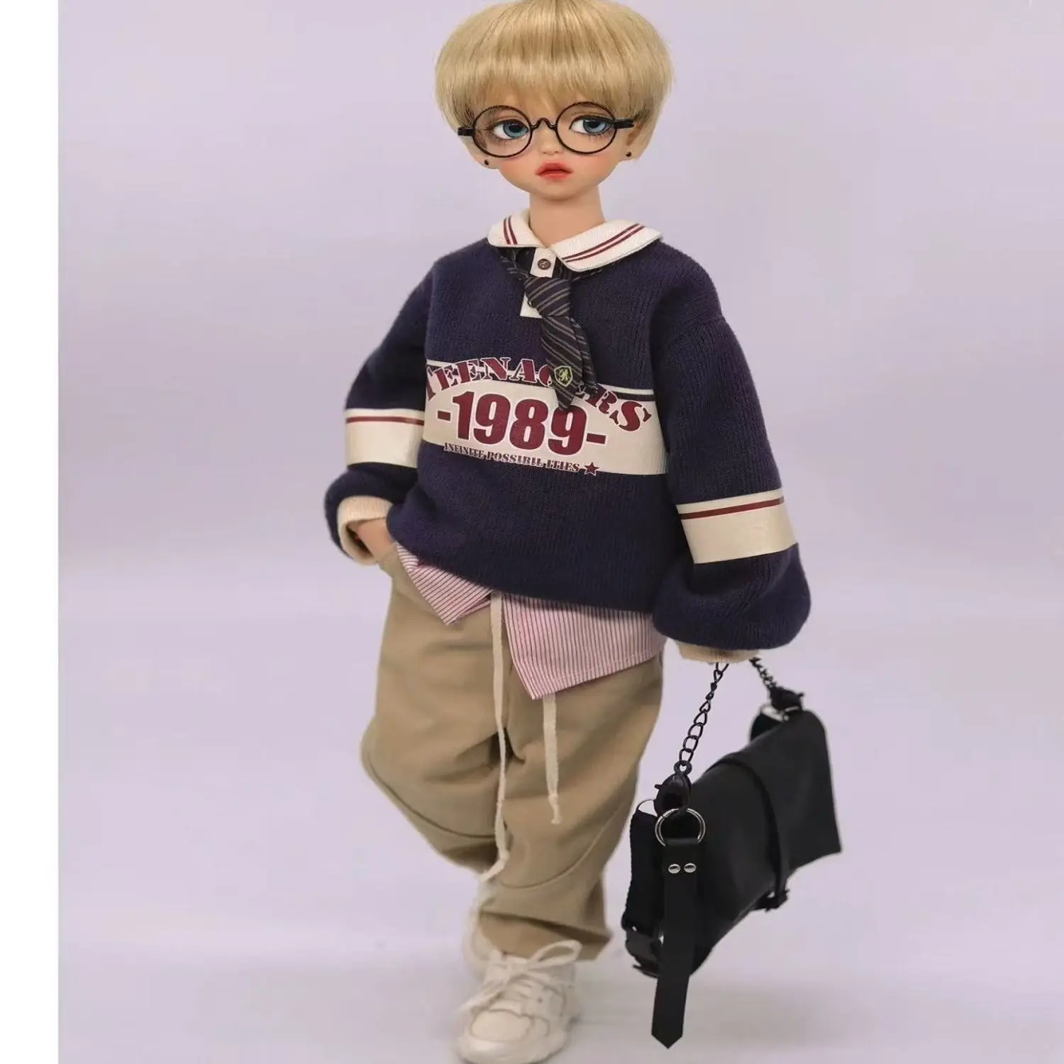 Zestaw ubranek dla lalek 1/4, pasujący do lalek BJD 45 cm, zestaw ubranek bejsbolowych, zabawki dla dziewczynek, przebieranki, dom do zabawy, modne akcesoria dla lalek, bez lalki.