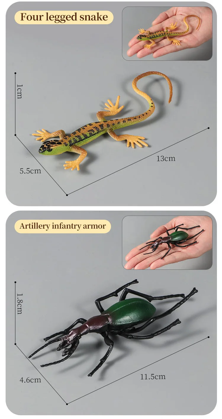 Pädagogisches Insekten-Tiere-Modell-Spielzeug-Set mit Schmetterling, Biene, Libelle, Mantis, Ameise, Schnecke, Actionfiguren für Kinder, Sammlung, Dekoration – Detail 20