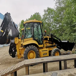 SYNBON 4 Wheel Back Hoe Front End Loader Multi Function Backhoe Loader