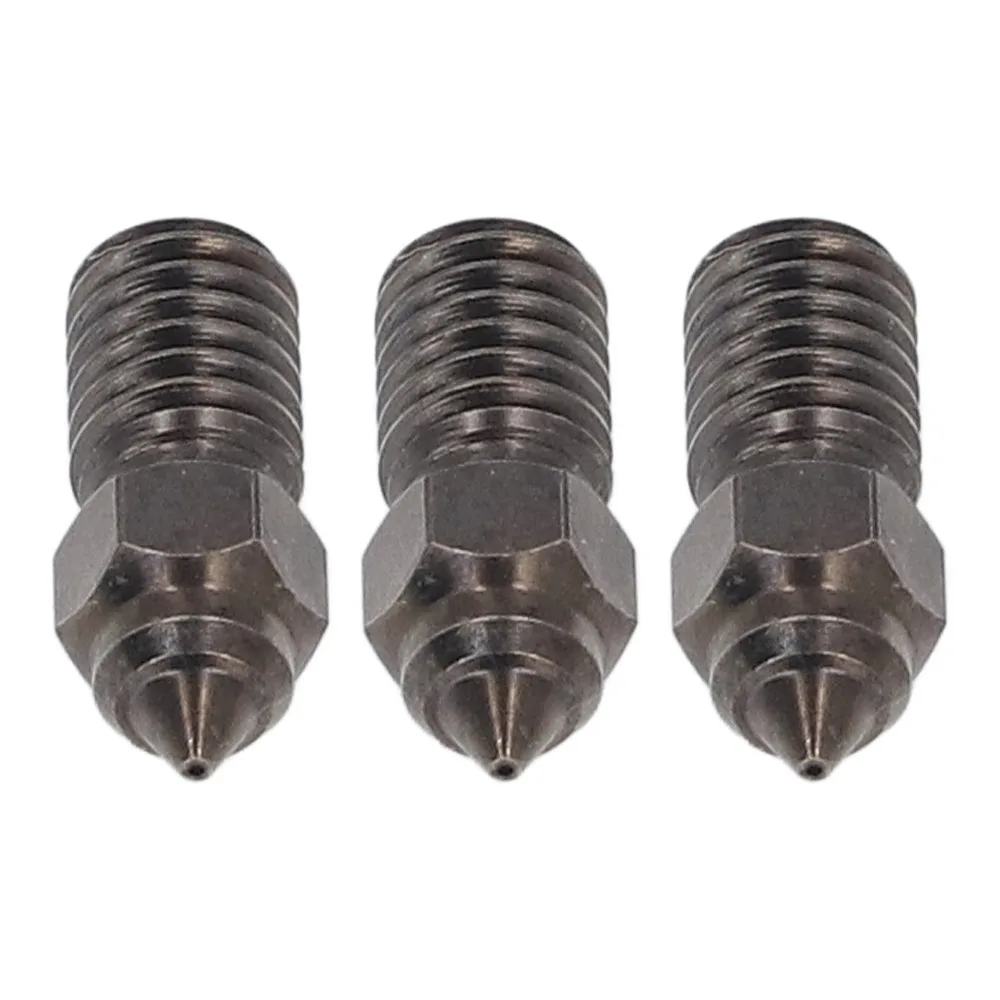 3Pcs 1.75MM Filament Hardened Steel Nozzle Hardened Steel Material High Speed Compatible 3D Printer Nozzle for ENDER 3 V3 SE