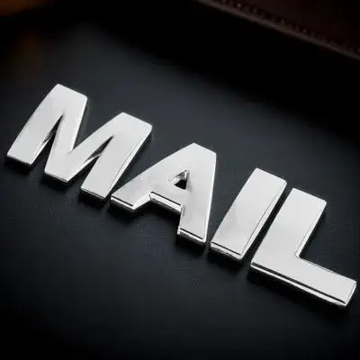 

4Pcs Metal Mailbox Letters 3D Decals Durable Adhesive Backing Waterproof Sun Exposure Resistant Elegant Outdoor