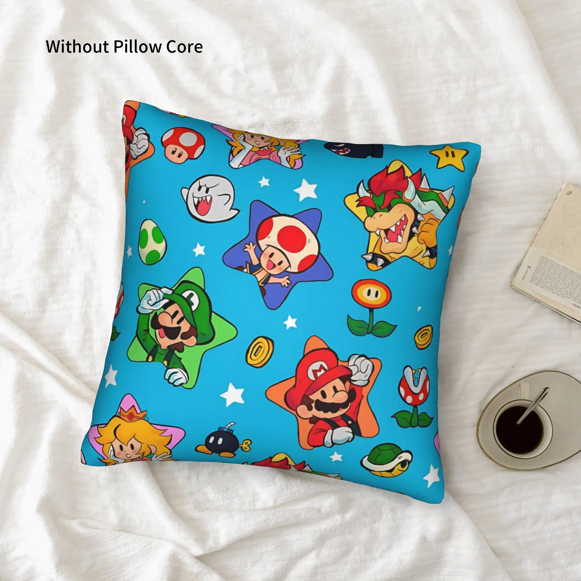 1PC Cartoon Super Mario Pillow Case Home Decor Items Double-Sided Printing  Sofa Cushion Bedroom Bedside Pillow