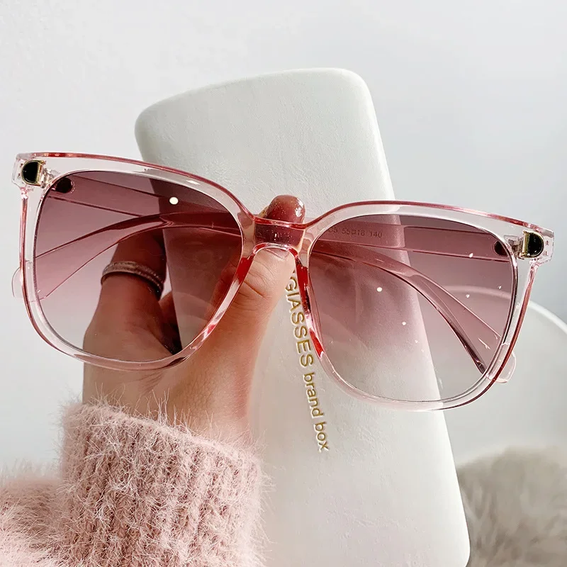 Fashion Oversized Sunglasses New Woman Vintage Square Sun Glasses Female Big Frame Gradient Shades Oculos De Sol ﻿ image 4