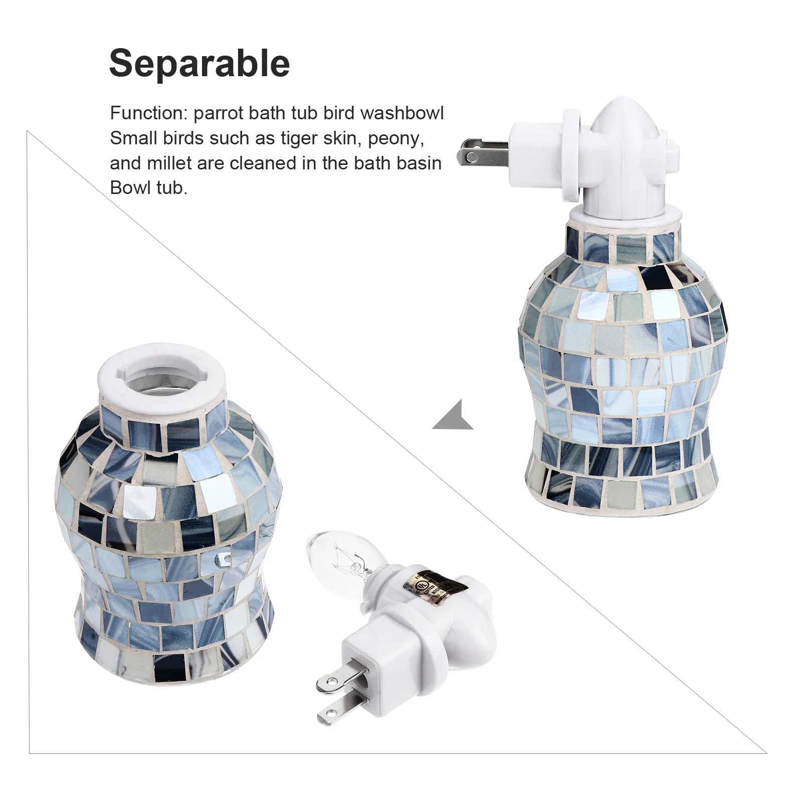 

1Pcs Fragrance Wax Warmer Aromatherapy Lamp Smokeless Easy to Use for Home Spa Yoga Room Desk Bedside Night Light Gift