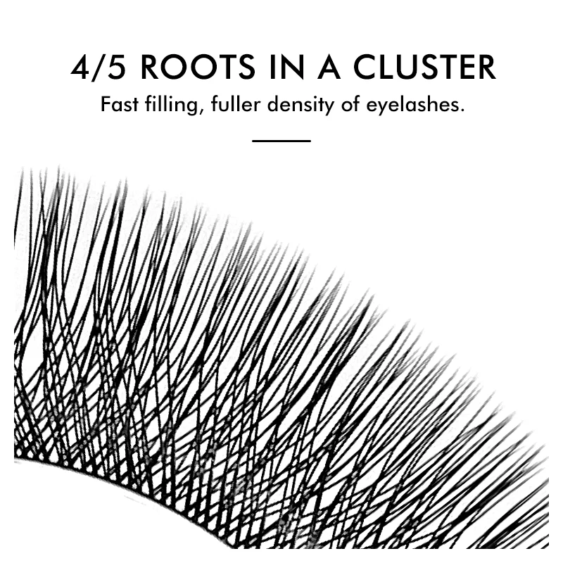 NATUHANA W Shaped 4D 5D 6D Clover Eyelash Extensions Individual Premade Russian Volume Fan Soft Natural Mink False Lashes Makeup