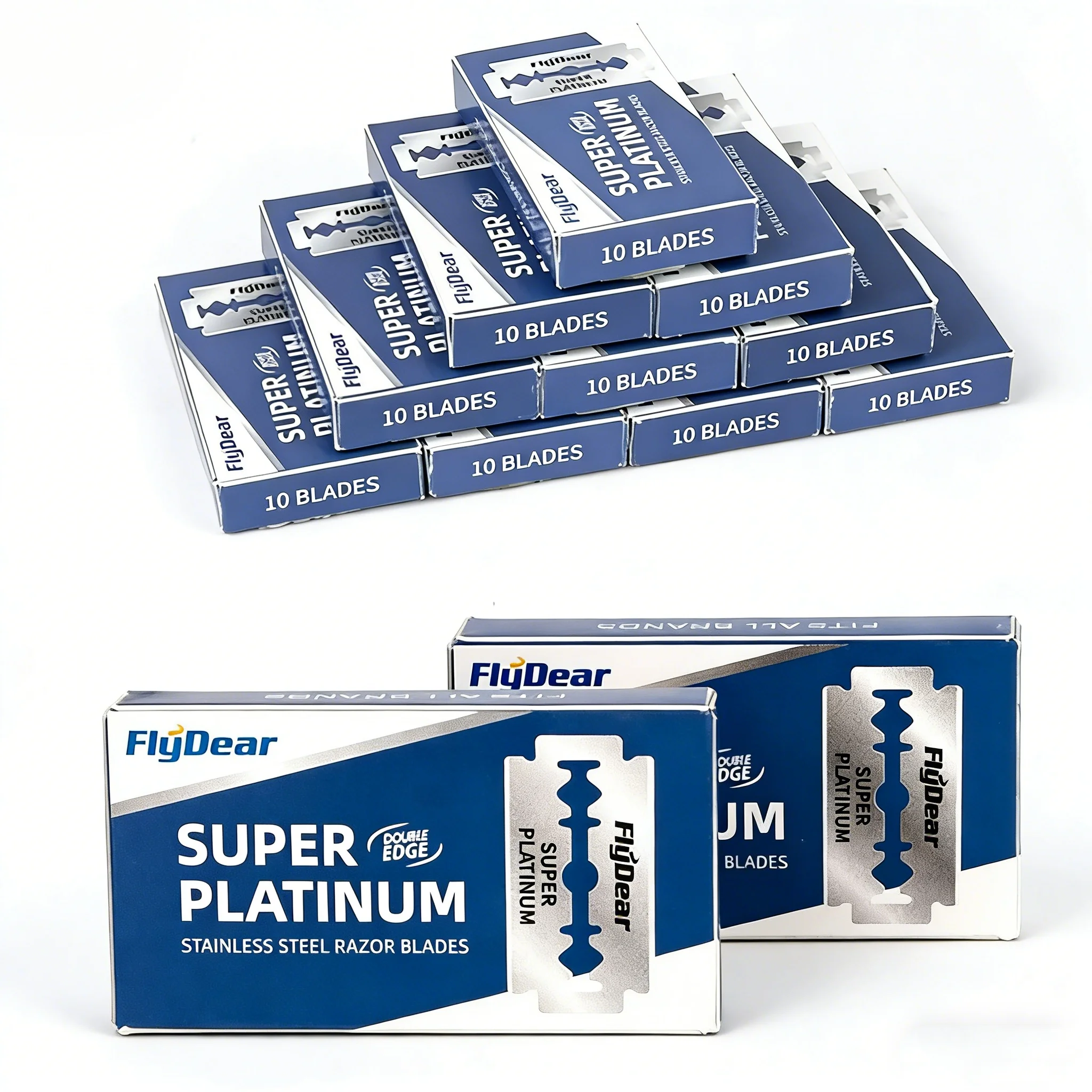 10/50/100pcs Stainless Steel Razor Blade Old-Fashioned Manual Double-Sided Razor Blade Hairdressing Barber Shop Tools