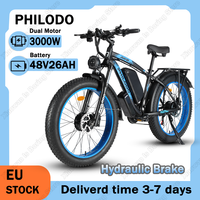E-bike 3000W Dual Motor 48V26AH Lithium Battery Electric Bike Adult Hydraulic Brake 26*4 Inch Off-road Fat Tire Electric Bicycle