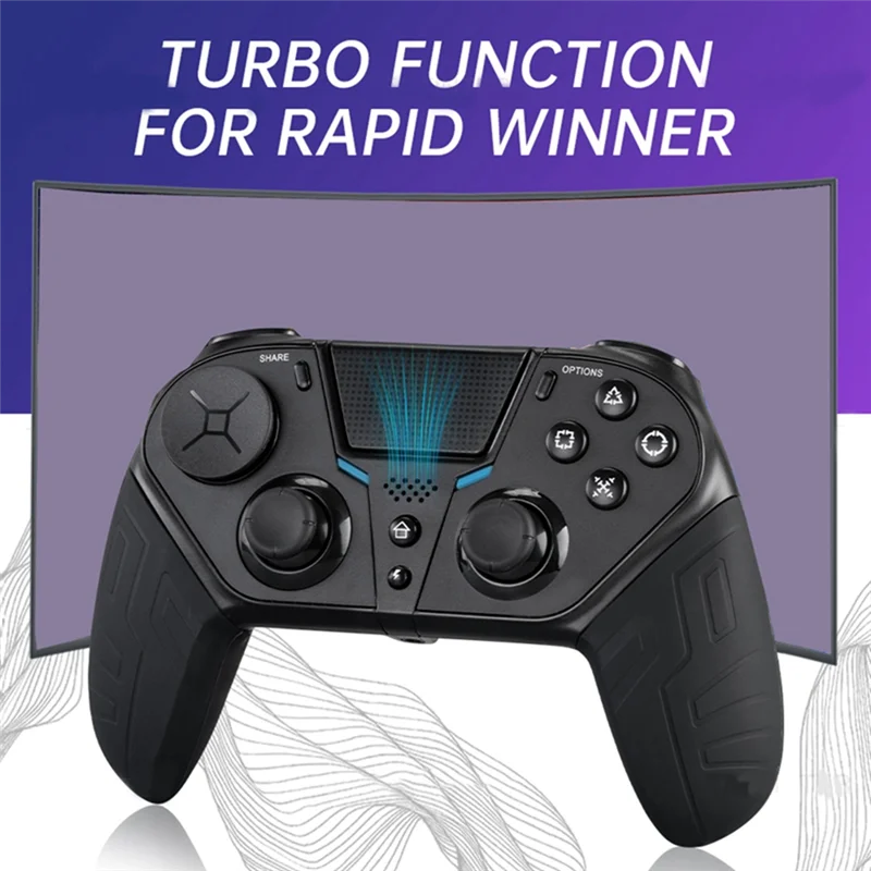 

AA84 Wireless Bluetooth Controller For PS4/PS4 Slim/Pro Game Console Joystick Gamepad With Turbo Programmable Button Durable -Gr