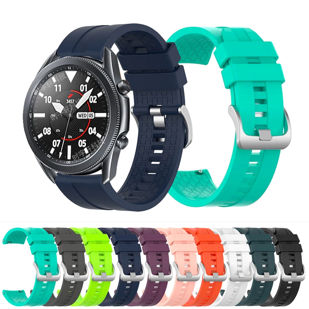 

22mm Quick Release Strap For Samsung Galaxy Watch 3 45mm Silicone Ремешок Band For Galaxy 46mm/Gear S3 Frontier Bracelet Correas