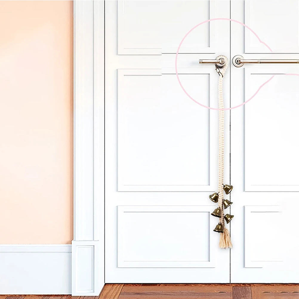 

Dog Training Bell Chain Compact Bright Weaving Design For Door Decor Potty Training Tool Housetraining Supply Pet Accessory