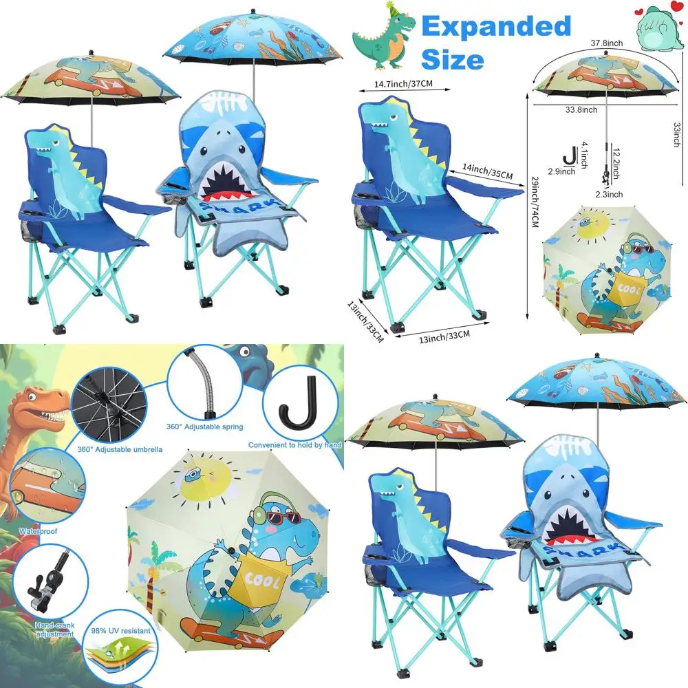 

Портативное детское кресло для улицы и кемпинга с подстаканником и сумкой для переноски