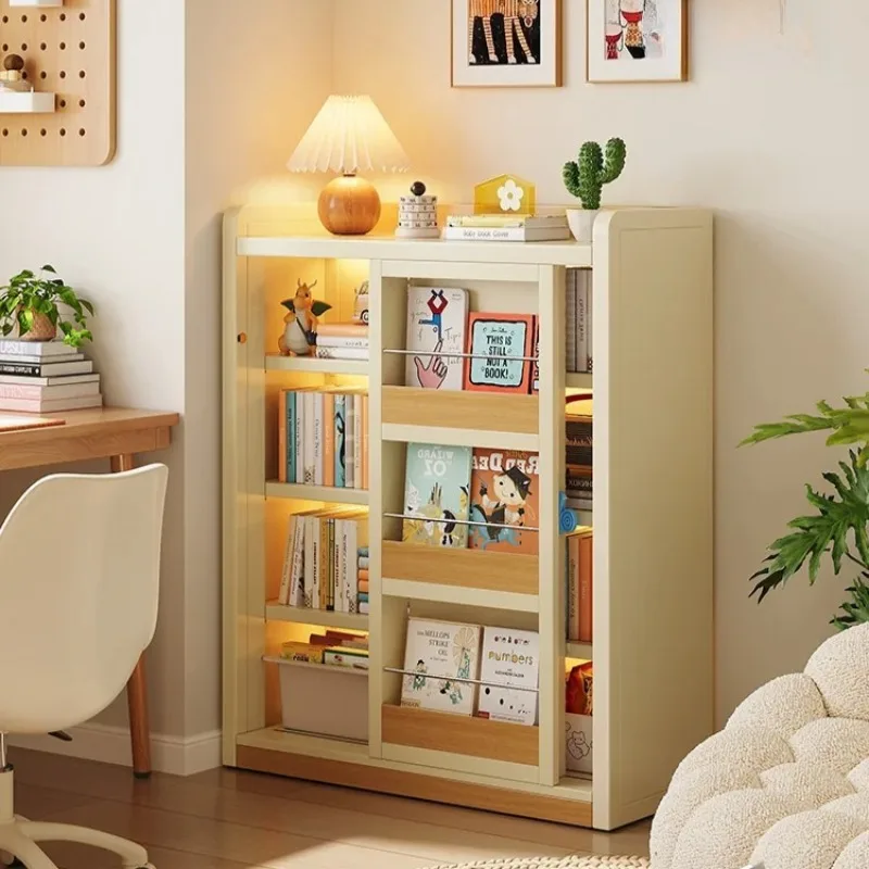 4-tier Wooden Bookcase Floor Modern Storage Living Room Interior Bookshelf Cabinet Reading Meuble Rangement Home Furniture