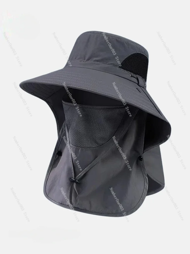 

UV Protection Bucket Hat for Male, Big Brim, Sun-Proof, Outdoor