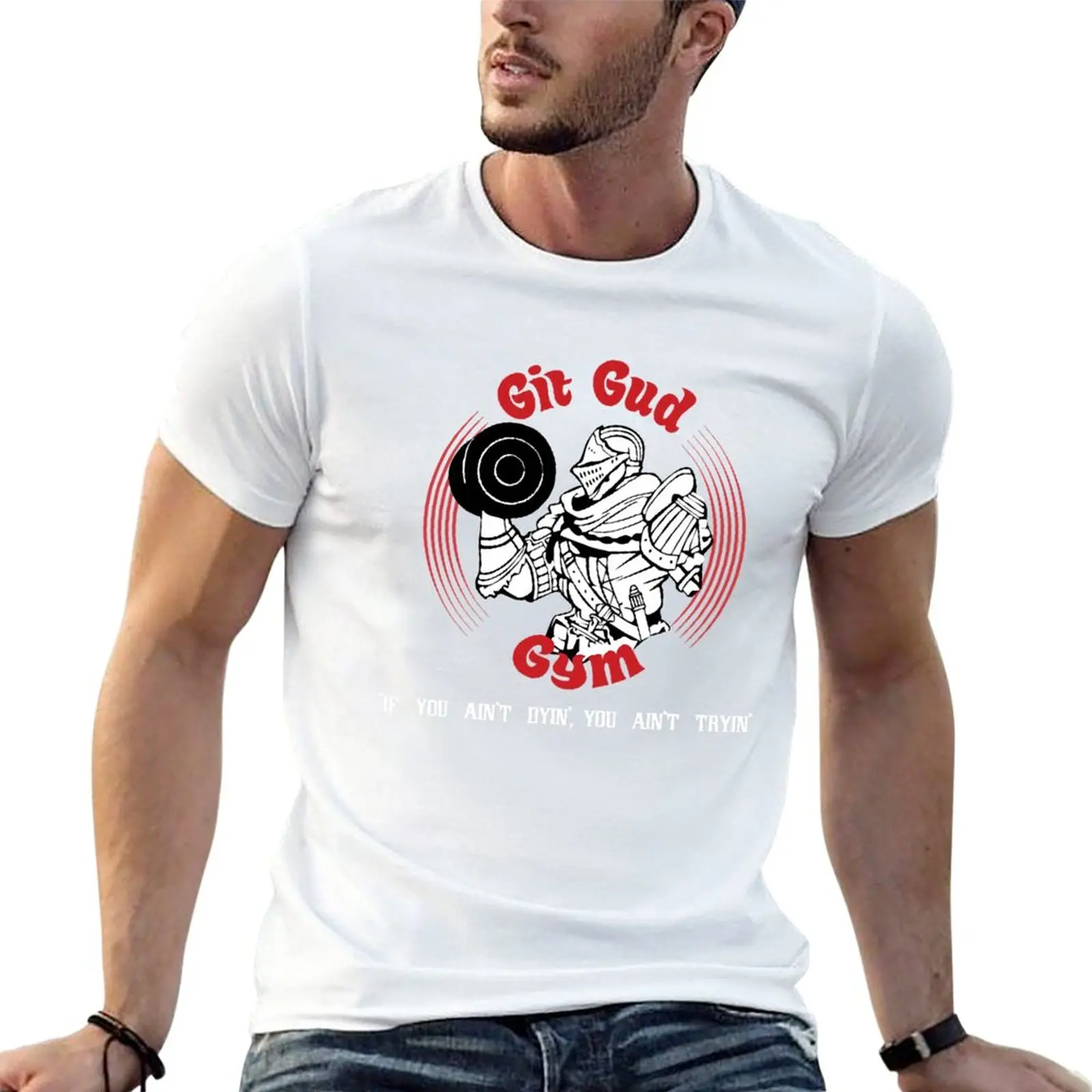 Git Gud Gym Fitness Computer Gaming Videogame Keyboard T-Shirt boys whites blanks mens graphic t-shirts