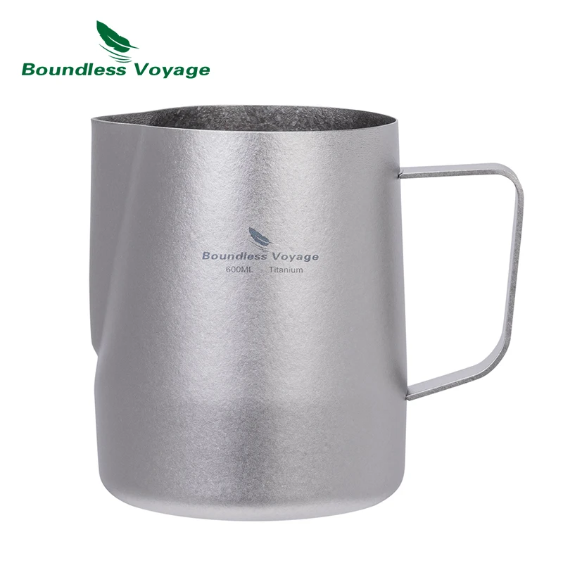 

Boundless Voyage Titanium Coffee Latte Art Pitcher Milk Frothing Pitcher Latte & Espresso Milk Jug Cup Coffee Handcraft