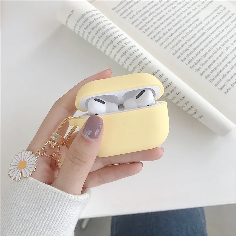 Funda de silicona para AirPods 4 Gen, carcasa bonita de lujo con flores coreanas, para auriculares Air Pods 3, novedad de 2024