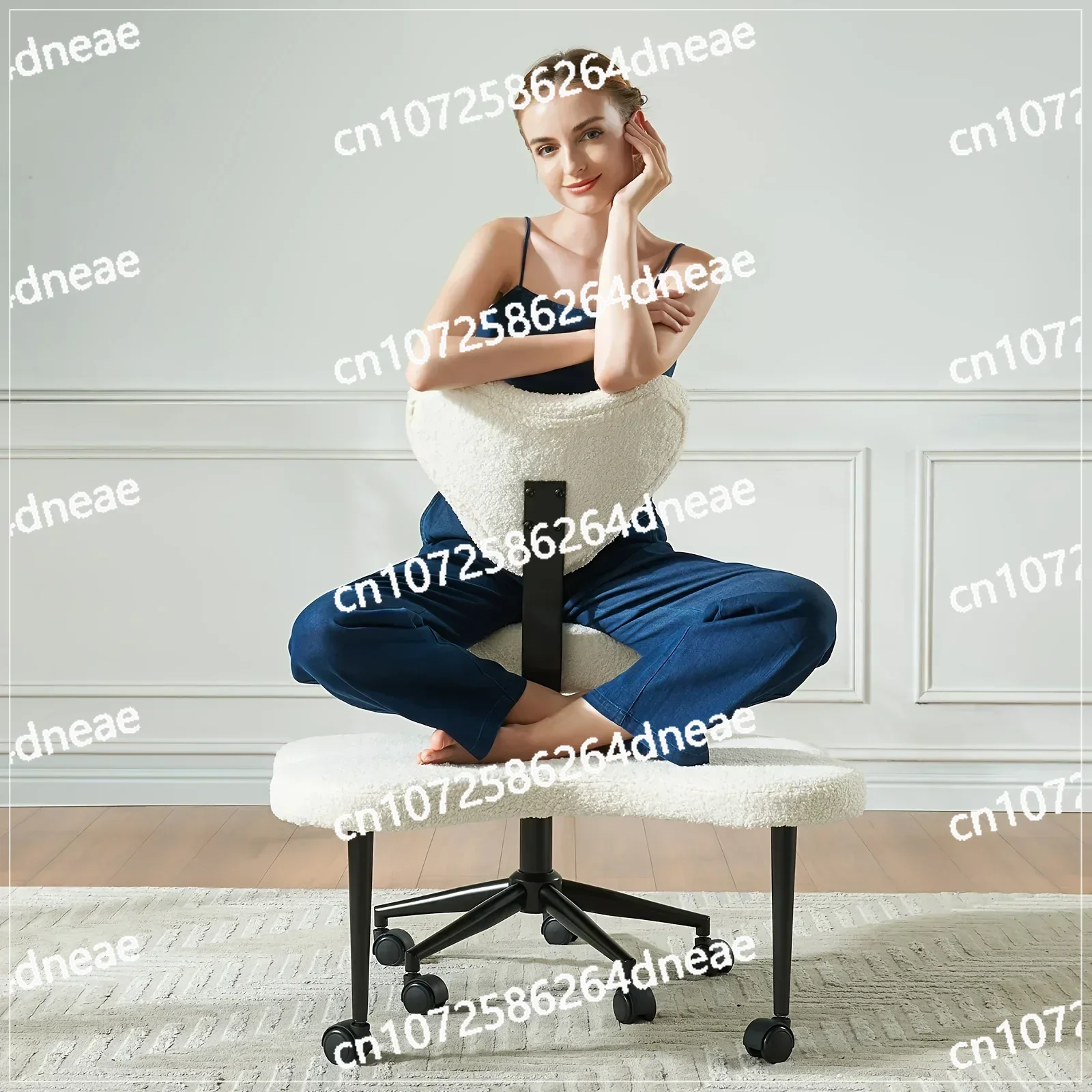 

Cross Leg Chair - Meditation Chair with Wheels, ADHD Chair, Height Adjustable Seat, Adjustable Footstool