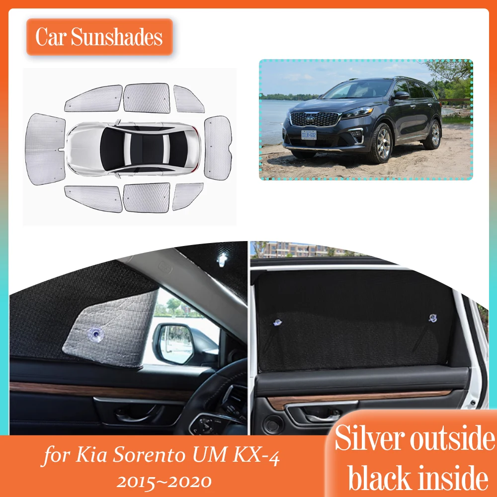 

Автомобильный солнцезащитный козырек для Kia Sorento UM KX-4 2015 ~ 2020 2016, солнцезащитный козырек на крыше, боковое окно, занавеска на лобовое стекло, часть люка, аксессуары