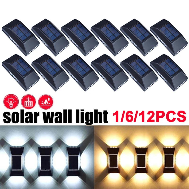 

12 LED Outdoor Solar Wall Lights Waterproof Garden Decor Lamps for Courtyard Street Wall Light Garden Outdoor Solar Lamp