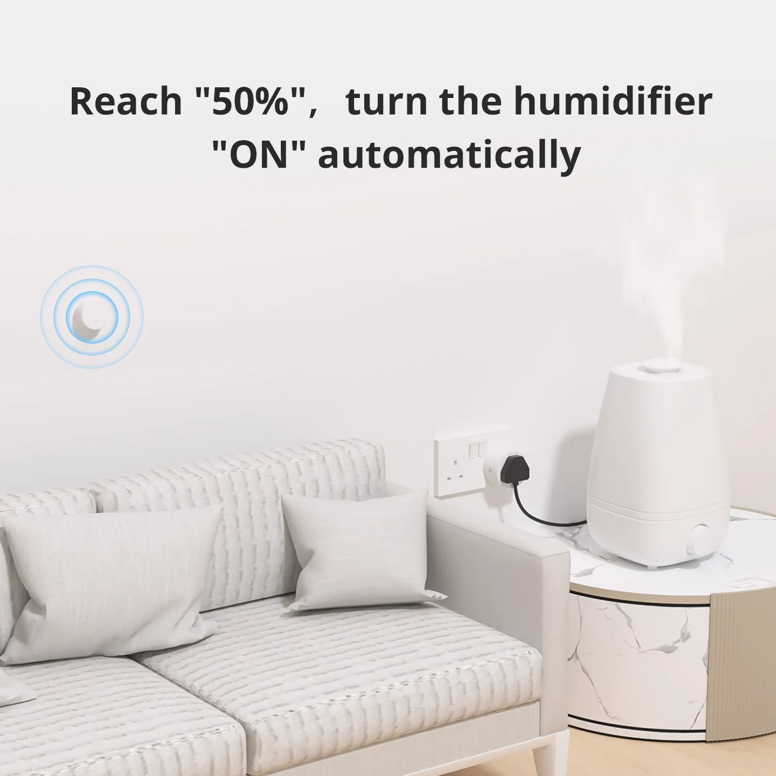 Woolley ZigBee Smart Temperature and Humidity Sensor Smart Home Indoor Hygrometer Real-Time Monitor Alexa Google Voice Control